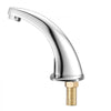 VEVOR Touchless Bathroom Sink Faucet, Automatic Motion Sensor Restroom Toilet Faucet Cold Water with Hole Cover Plate, Battery Operated for 9/16 in Pipe Commercial Lavatory,Chrome Plated Silver,G233M