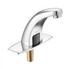 VEVOR Touchless Bathroom Sink Faucet, Automatic Motion Sensor Restroom Toilet Faucet Cold Water with Hole Cover Plate, Battery Operated for 9/16 in Pipe Commercial Lavatory,Chrome Plated Silver,G233M