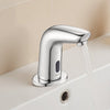 VEVOR Touchless Bathroom Sink Faucet, Automatic Motion Sensor Restroom Toilet Faucet Cold Water with Hole Cover Plate, Battery Operated for 9/16 in Pipe Commercial Lavatory,Chrome Plated Silver G112M