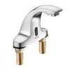 VEVOR Touchless Bathroom Sink Faucet, Automatic Motion Sensor Restroom Toilet Faucet Cold Water with Hole Cover Plate, Battery Operated for 9/16 in Pipe Commercial Lavatory,Chrome Plated Silver