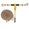 VEVOR Ratchet Chain Binder, 5/16 in x 12.8 ft G80 Chains, 8000 lbs Working Load of Ratchet Load Binder, Chains and Binders Set, Tie Down Hauling Chain Binders for Hauling, Towing, Logging (2 Sets)