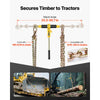 Secures timber to tractors; adjustable range 23.2–30.7 in; compatible with 5/16–3/8 in chains