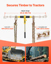 VEVOR Ratchet Chain Binder, 5/16 in x 12.8 ft G80 Chains, 8000 lbs Working Load of Ratchet Load Binder, Chains and Binders Set, Tie Down Hauling Chain Binders for Hauling, Towing, Logging (4 Sets)