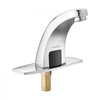VEVOR Touchless Bathroom Sink Faucet, Automatic Motion Sensor Restroom Toilet Faucet with Hole Cover Plate, Battery Operated,Hot/Cold Water for 9/16 in Pipe Commercial Lavatory,Chrome Plated Silver