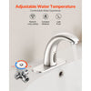 VEVOR Touchless Bathroom Sink Faucet, Automatic Motion Sensor Restroom Toilet Faucet with Hole Cover Plate, Battery Operated,Adjustable Temp for 9/16 in Pipe Commercial Lavatory,Brushed Nickel Silver