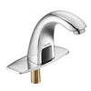VEVOR Touchless Bathroom Sink Faucet, Automatic Motion Sensor Restroom Toilet Faucet with Hole Cover Plate, Battery Operated,Adjustable Temp for 9/16 in Pipe Commercial Lavatory,Chrome Plated Silver