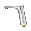 VEVOR Touchless Bathroom Sink Faucet, Automatic Motion Sensor Restroom Toilet Faucet, HandsFree Adjustable Cold Hot Single Handle Water Mixer Battery Operated for 9/16 in Pipe,Brushed Nickel Silver