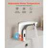 VEVOR Touchless Bathroom Sink Faucet, Automatic Motion Sensor Restroom Toilet Faucet, HandsFree Adjustable Cold Hot Single Handle Water Mixer Battery Operated for 9/16 in Pipe,Chrome Plated Silver