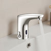 VEVOR Touchless Bathroom Sink Faucet, Automatic Motion Sensor Restroom Toilet Faucet, HandsFree Adjustable Cold Hot Single Handle Water Mixer Battery Operated for 9/16 in Pipe,Chrome Plated Silver