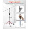 VEVOR Heavy Duty Light Stand with Casters, Max Height 10.5 ft/320 cm, Adjustable Tripod Stand with Stainless Steel, Photography Wheeled Base Stand, for Studio Softbox, Monolight, Reflector Shooting
