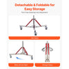 VEVOR Heavy Duty Light Stand with Casters, Max Height 10.5 ft/320 cm, Adjustable Tripod Stand with Stainless Steel, Photography Wheeled Base Stand, for Studio Softbox, Monolight, Reflector Shooting