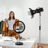 VEVOR Heavy Duty Light Stand with Casters, Max Height 10.5 ft/320 cm, Adjustable Tripod Stand with Stainless Steel, Photography Wheeled Base Stand, for Studio Softbox, Monolight, Reflector Shooting