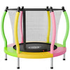 VEVOR Trampoline for Kids, Toddler Mini Trampoline, 132 lbs Capacity Indoor Outdoor Play Toys with Enclosure Net and Basketball Hoop, Easy to Assemble, Christmas Toys Birthday Gifts for Girls Boys