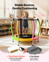VEVOR Trampoline for Kids, Toddler Mini Trampoline, 132 lbs Capacity Indoor Outdoor Play Toys with Enclosure Net and Basketball Hoop, Easy to Assemble, Christmas Toys Birthday Gifts for Girls Boys