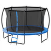 VEVOR Outdoor Trampoline, 12FT Recreational Trampoline, ASTM Approved Trampolines with Enclosure Net & Thickened Pad, Max 400 lbs Weight Capacity, Anti-Rust Backyard Trampolines for Kids & Adults