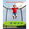 VEVOR Outdoor Trampoline, 8FT Recreational Trampoline, ASTM Approved Trampolines with Enclosure Net & Thickened Pad, Max 265 lbs Weight Capacity, Anti-Rust Backyard Trampolines for Kids & Adults