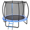VEVOR Outdoor Trampoline, 8FT Recreational Trampoline, ASTM Approved Trampolines with Enclosure Net & Thickened Pad, Max 265 lbs Weight Capacity, Anti-Rust Backyard Trampolines for Kids & Adults