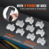 VEVOR Hydraulic Crimping Tool with 9 Sets of  Dies AWG12-2/0 Copper And Aluminum Terminal Battery Lug Crimper, with a Cutting Pliers, Gloves, 5pcs Copper Ring Connectors, 8pcs Heat Shrink Sleeves
