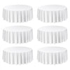 VEVOR White Round Tablecloths 6 Pack, 120 Inches in Diameter, Stain- & Wrinkle- Resistant, Machine Washable Table Clothes, Polyester Fabric Table Covers for Wedding, Party, Banquet, Formal Events