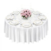 VEVOR White Round Tablecloths 6 Pack, 120 Inches in Diameter, Stain- & Wrinkle- Resistant, Machine Washable Table Clothes, Polyester Fabric Table Covers for Wedding, Party, Banquet, Formal Events