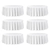 VEVOR White Round Tablecloths 6 Pack, 120 Inches in Diameter, Stain- & Wrinkle- Resistant, Machine Washable Table Clothes, Polyester Fabric Table Covers for Wedding, Party, Banquet, Formal Events