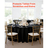 VEVOR Black Round Tablecloths 10 Pack, 120 Inches in Diameter, Stain- & Wrinkle- Resistant, Machine Washable Table Clothes, Polyester Fabric Table Covers for Wedding, Party, Banquet, Formal Events