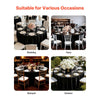 VEVOR Black Round Tablecloths 6 Pack, 120 Inches in Diameter, Stain- & Wrinkle- Resistant, Machine Washable Table Clothes, Polyester Fabric Table Covers for Wedding, Party, Banquet, Formal Events