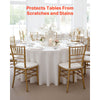 VEVOR White Round Tablecloths 10 Pack, 132 Inches in Diameter, Stain- & Wrinkle- Resistant, Machine Washable Table Clothes, Polyester Fabric Table Covers for Wedding, Party, Banquet, Formal Events