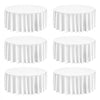 VEVOR White Round Tablecloths 6 Pack, 132 Inches in Diameter, Stain- & Wrinkle- Resistant, Machine Washable Table Clothes, Polyester Fabric Table Covers for Wedding, Party, Banquet, Formal Events