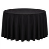 VEVOR Round Tablecloths, 132 in, 10 Pack Black, Polyester Fabric Covers, for Party Wedding Banquet Festival, Washable, Reusable Table Cloth with Neat Hems, Smooth Fabric, Even Drape
