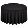 VEVOR Round Tablecloths, 132 in, 10 Pack Black, Polyester Fabric Covers, for Party Wedding Banquet Festival, Washable, Reusable Table Cloth with Neat Hems, Smooth Fabric, Even Drape