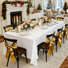 VEVOR White Tablecloths for Rectangle Tables, 6 Pack, 60 x 102 Inches, Reusable and Machine Washable Table Clothes, Wrinkle-Resistant Polyester Fabric Table Covers for Wedding, Party, Banquet