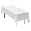 VEVOR White Tablecloths for Rectangle Tables, 6 Pack, 60 x 102 Inches, Reusable and Machine Washable Table Clothes, Wrinkle-Resistant Polyester Fabric Table Covers for Wedding, Party, Banquet