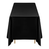 VEVOR Black Tablecloths for Rectangle Tables, 6 Pack, 70 x 120 Inches, Reusable and Machine Washable Table Clothes, Wrinkle-Resistant Polyester Fabric Table Covers for Wedding, Party, Banquet