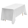 VEVOR White Tablecloths for Rectangle Tables, 6 Pack, 70 x 120 Inches, Reusable and Machine Washable Table Clothes, Wrinkle-Resistant Polyester Fabric Table Covers for Wedding, Party, Banquet