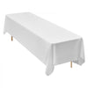 VEVOR White Tablecloths for Rectangle Tables, 6 Pack, 90 x 132 Inches, Reusable and Machine Washable Table Clothes, Wrinkle-Resistant Polyester Fabric Table Covers for Wedding, Party, Banquet