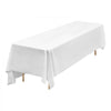 VEVOR White Tablecloths for Rectangle Tables, 6 Pack, 90 x 132 Inches, Reusable and Machine Washable Table Clothes, Wrinkle-Resistant Polyester Fabric Table Covers for Wedding, Party, Banquet