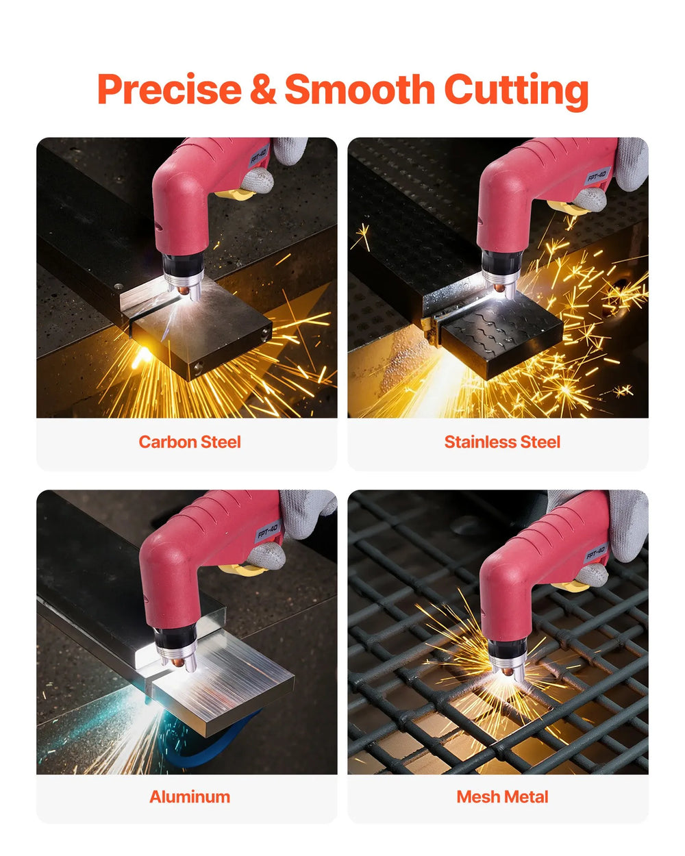 Precise and smooth cutting on multiple metals infographic