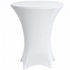 VEVOR Cocktail Tablecloth, 32 x 43 in, 6 Pack, White Stretch Spandex Covers, for Party Wedding Cocktail Banquet Festival, Washable, Reusable, High Top, Tight, Fitted Table Cloth with 4 Foot Pockets