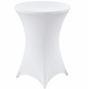 VEVOR Cocktail Tablecloth, 32 x 43 in, 6 Pack, White Stretch Spandex Covers, for Party Wedding Cocktail Banquet Festival, Washable, Reusable, High Top, Tight, Fitted Table Cloth with 4 Foot Pockets