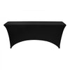 VEVOR 10 Pack Table Cloth for 6FT Rectangular Fitted Events, Wrinkle-Resistant Stretch Black Table Covers, Washable Spandex Tablecloth Protector, for Party, Wedding, Cocktail, Banquet, Festival