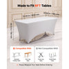VEVOR Rectangular Spandex Tablecloths, 6 ft 12 Pack, White Polyester Covers, for Party Wedding Banquet Festival, Tight, Fitted Table Cloth, Washable, Reusable, Wrinkle Resistant Table Cover