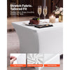 VEVOR Rectangular Spandex Tablecloths, 6 ft 12 Pack, White Polyester Covers, for Party Wedding Banquet Festival, Tight, Fitted Table Cloth, Washable, Reusable, Wrinkle Resistant Table Cover