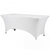 VEVOR Rectangular Spandex Tablecloths, 6 ft 12 Pack, White Polyester Covers, for Party Wedding Banquet Festival, Tight, Fitted Table Cloth, Washable, Reusable, Wrinkle Resistant Table Cover