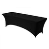 VEVOR 6 Pack Table Cloth for 8FT Rectangular Fitted Events, Wrinkle-Resistant Stretch Black Table Covers, Washable Spandex Tablecloth Protector, for Party, Wedding, Cocktail, Banquet, Festival