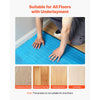 VEVOR Floor Underlayment 300 sq. ft, 3-in-1 2 mm Thick Flooring Padding with Tape & Vapor Barrier, Heavy Duty EPE Foam Soundproofing & Noise Reduction, for Laminate Wood (3 Rolls x 100 sq. ft)