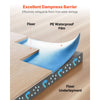 VEVOR Floor Underlayment 100 sq. ft/Roll, 3 mm Thick Laminate Flooring Padding with Attached Vapor Barrier, Heavy Duty Fiber + PE Film, Soundproofing & Noise Reduction, Ideal for Vinyl Wood