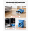 VEVOR Blower Fan, Low Profile Air Mover Carpet Dryer, 1000 CFM, 2 Speeds, Multi-Angle Airflow, Lightweight Portable for Crawlspaces, Attics, Basements, Bathrooms, Water Damage Restoration, Blue