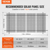 VEVOR Solar Panel Mounting Brackets, 30°-60° Adjustable Multi-Pieces Solar Panel Brackets for 1-4PCS Solar Panels, Carbon Steel Ground Mount Solar Panel Stand for Farms, RVs, Boats, Off-Grid System
