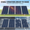 VEVOR Solar Panel Mounting Brackets, 30°-60° Adjustable Multi-Pieces Solar Panel Brackets for 1-4PCS Solar Panels, Carbon Steel Ground Mount Solar Panel Stand for Farms, RVs, Boats, Off-Grid System